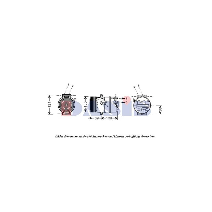 AKS Dasis 851565N Compressor, Air Conditioning