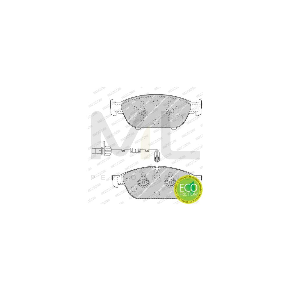 Ferodo Premier Eco Friction FDB4397 Brake Pad Set Incl. Wear Warning Contact, With Piston Clip, Without Accessories