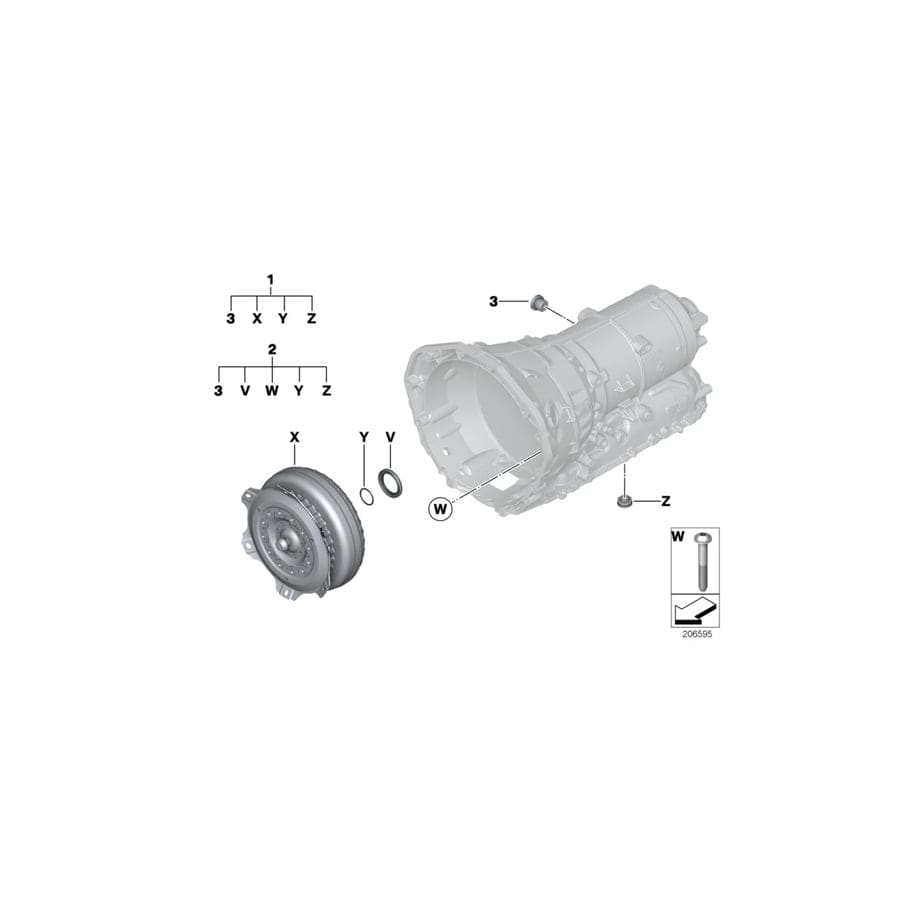 Genuine BMW 24408632182 F23 F10 F25 Repair Kit For Torque Converter GA8HP45 (Inc. 528iX, 220i & X3 18i)