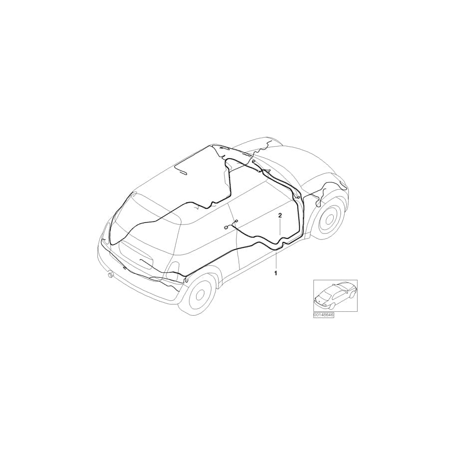 Genuine BMW 61116944453 R50 Main Wiring Harness (Inc. One 1.6i, One 1.4i & Cooper)