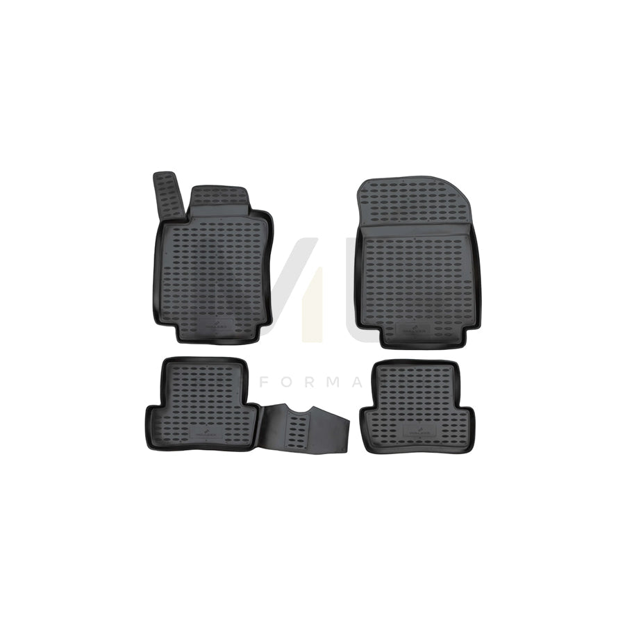 WALSER Tailored, XTR 75166 Floor mat set Elastomer, Front and Rear, Black