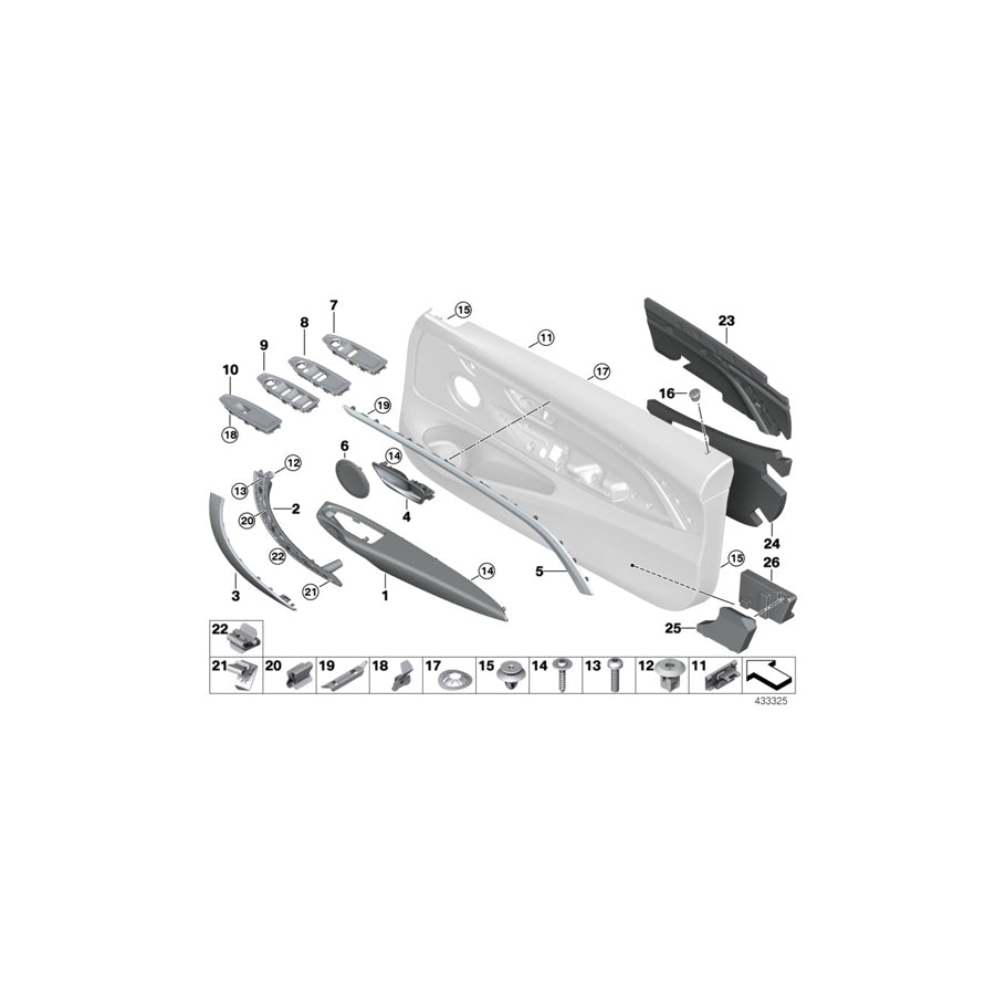 Genuine BMW 51418057708 F83 F82 Armrest In Leather, Front Right SCHWARZ (Inc. M4, M4 CS & M4 GTS)