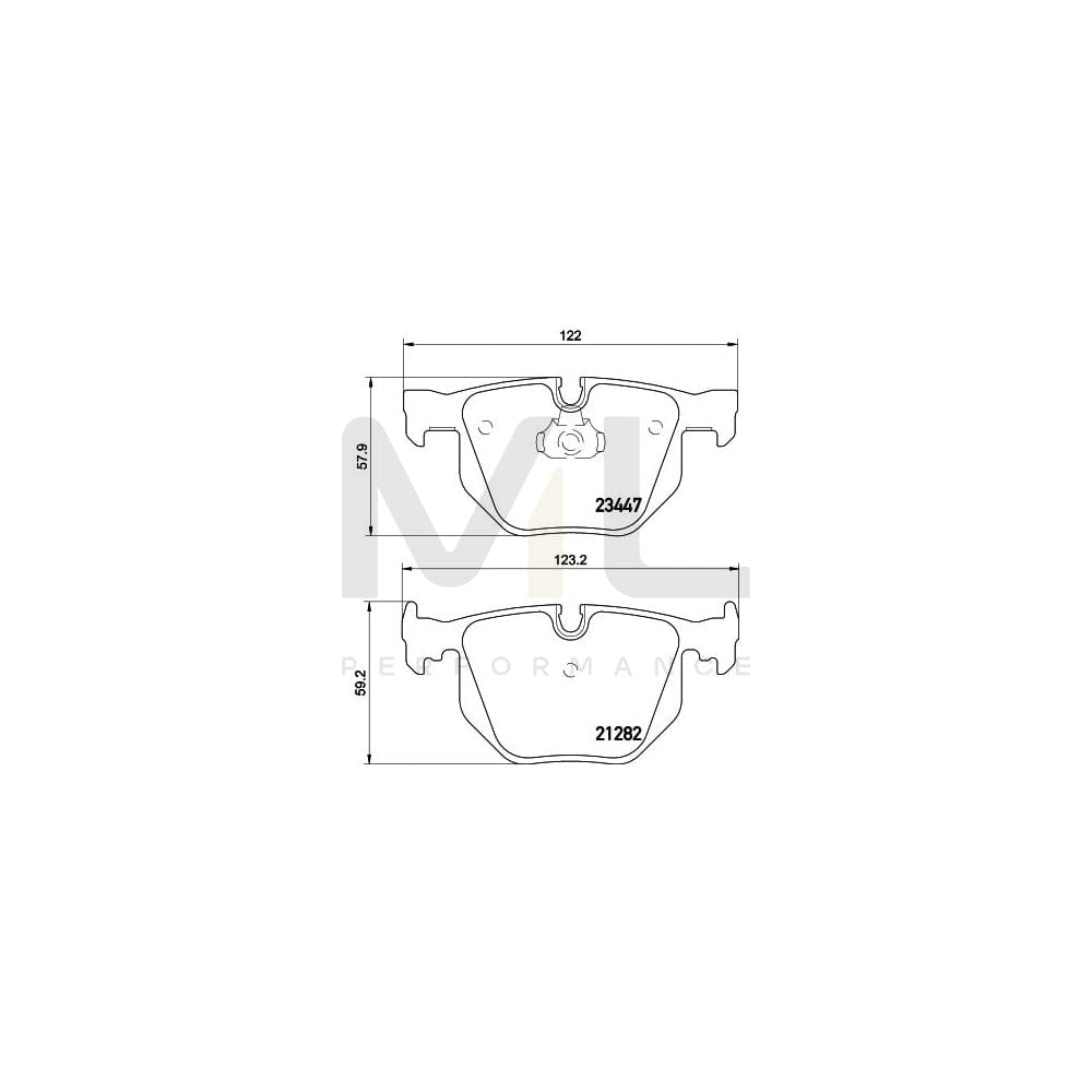 Hella 8DB 355 009-331 Brake Pad Set For Bmw 7 (E65, E66, E67) Prepared For Wear Indicator | ML Performance Car Parts