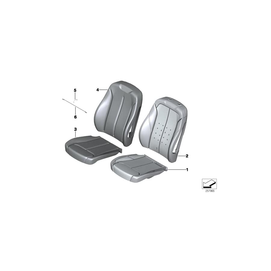 Genuine BMW 52107303713 F36 F30 Cover, Basic Backrest, Leather, Left VENETOBEIGE (Inc. 435iX, 420i & 330i)