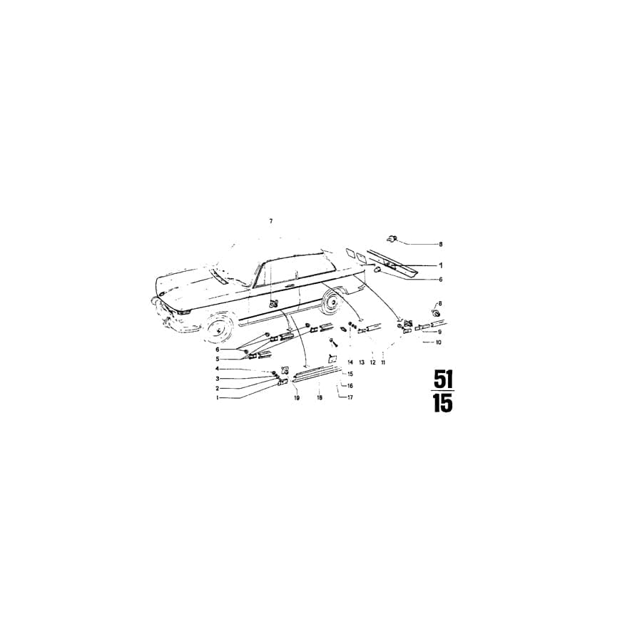 Genuine BMW 51131831389 Clamp (Inc. 2002turbo)