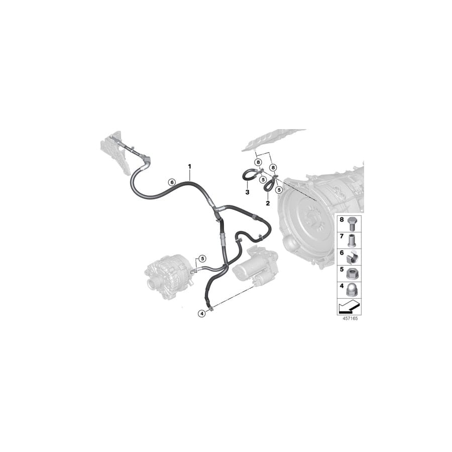 Genuine BMW 12428638591 F33 F34 F20 Cable Alternator-Starter (Inc. 440i, 440iX & M240i)