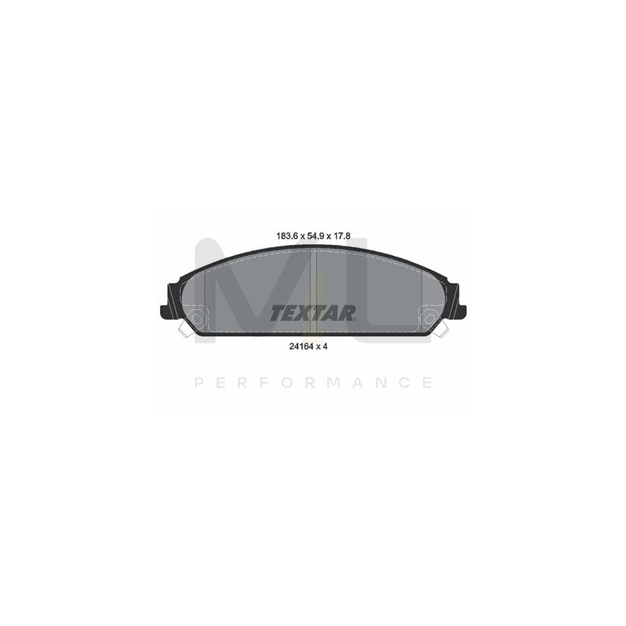 TEXTAR 2416401 Brake pad set with acoustic wear warning