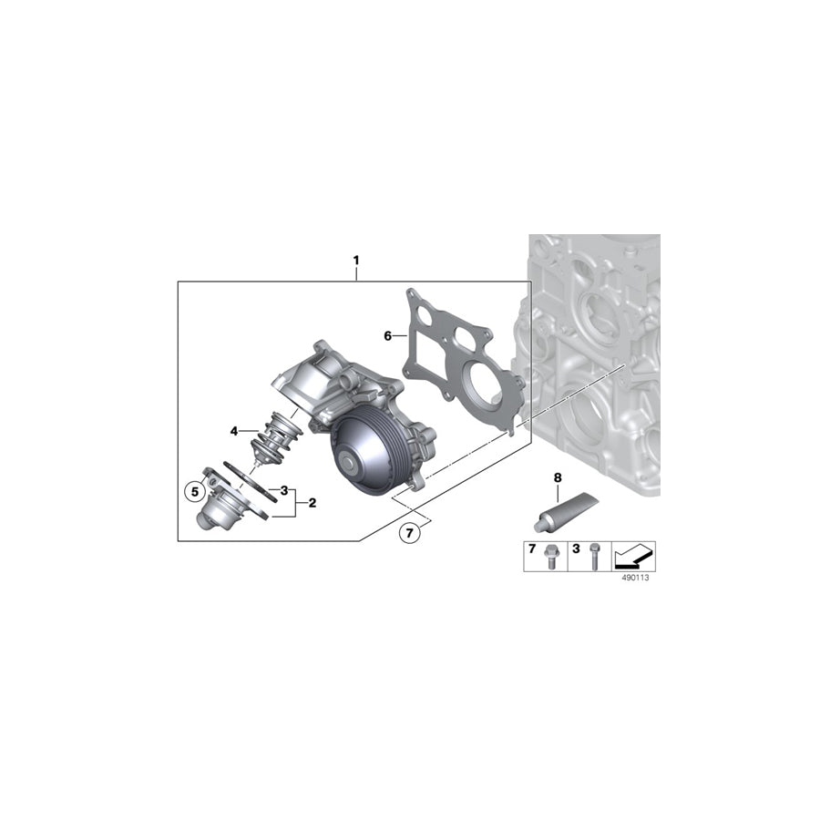 Genuine BMW 11518577895 G11 G12 F22 Thermostat Housing (Inc. 725d, X4 20dX & 318dX)