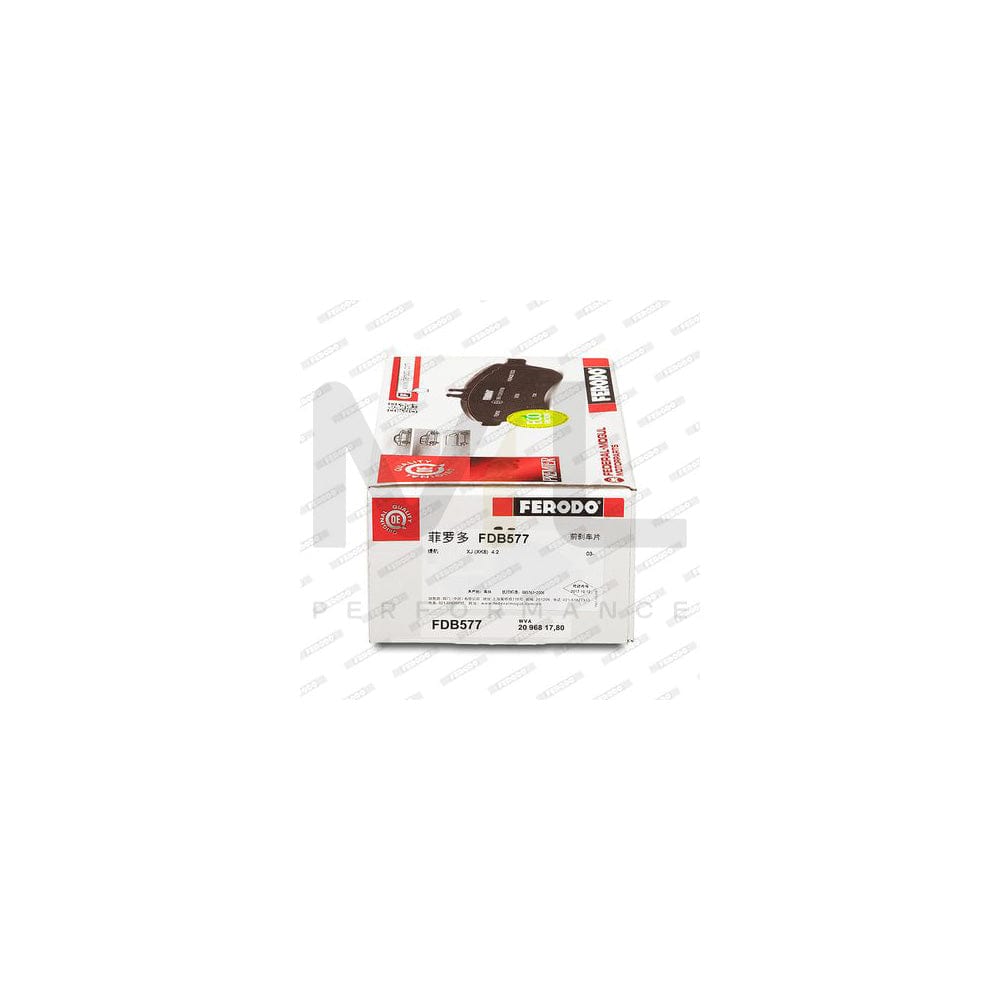 Ferodo Premier Eco Friction FDB577 Brake Pad Set Prepared for Wear Indicator, With Piston Clip, Without Accessories