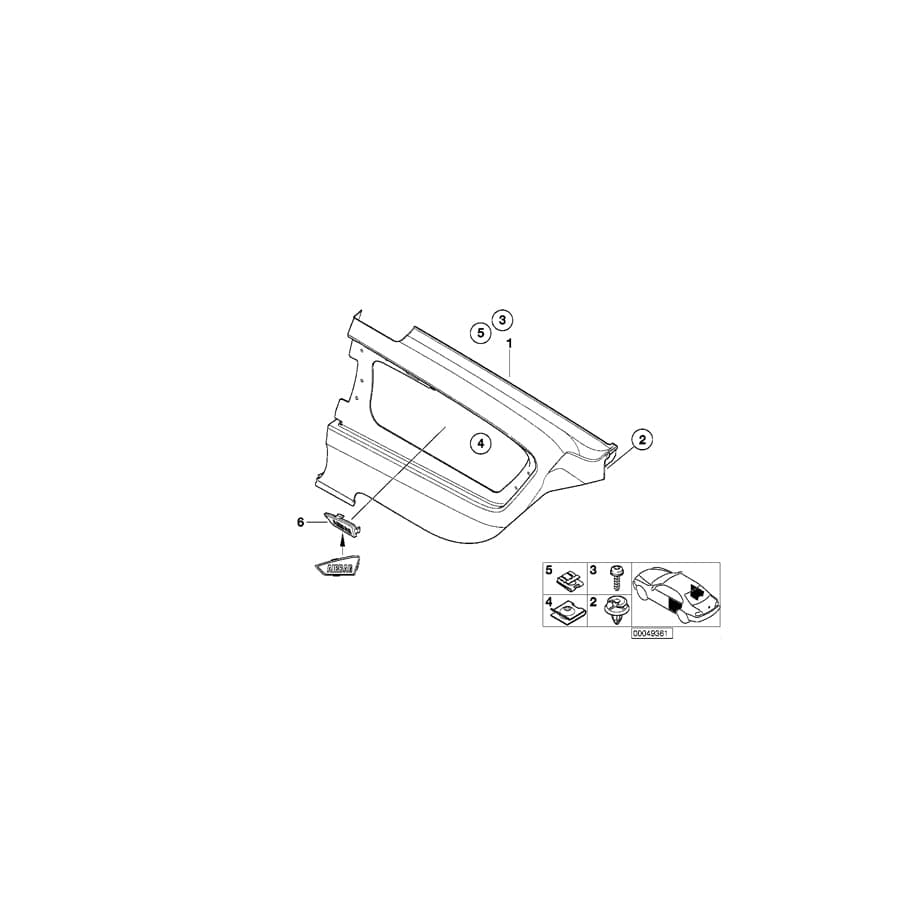 Genuine BMW 51437892651 E46 Cover,Airbag,Lateral Trim Panel Left KIWI (Inc. M3)