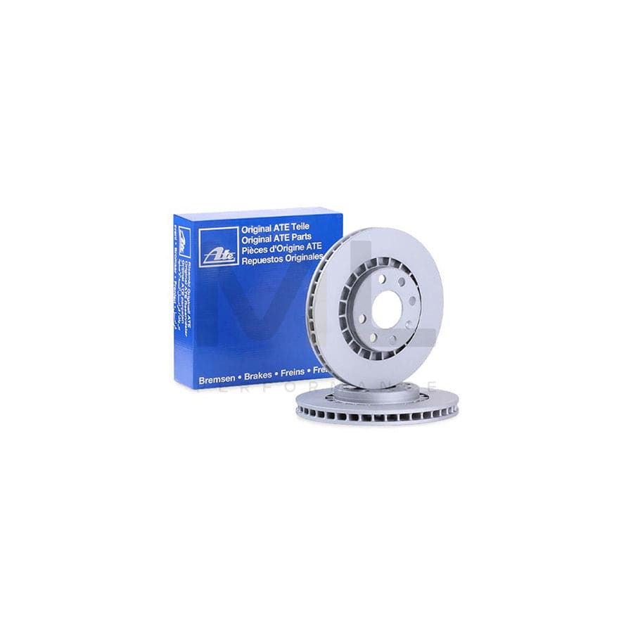 ATE 24.0124-0115.1 Brake Disc Vented, Coated, Alloyed / High-carbon, with bolts/screws - 1 piece