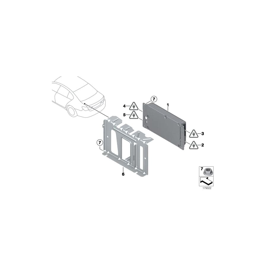 Genuine BMW 65159197037 F02 F04 F03 Bracket, Mulf (Inc. 760LiS, 730Li & 760i)