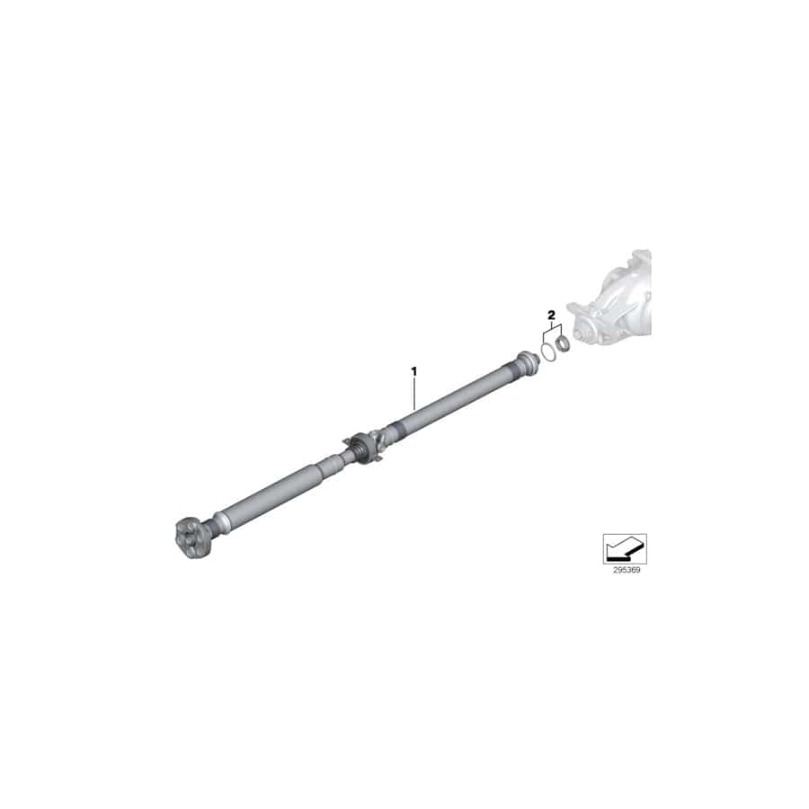 Genuine BMW 26108693397 F07 Drive Shaft Automatic Transmission L=1723mm (Inc. 535i)