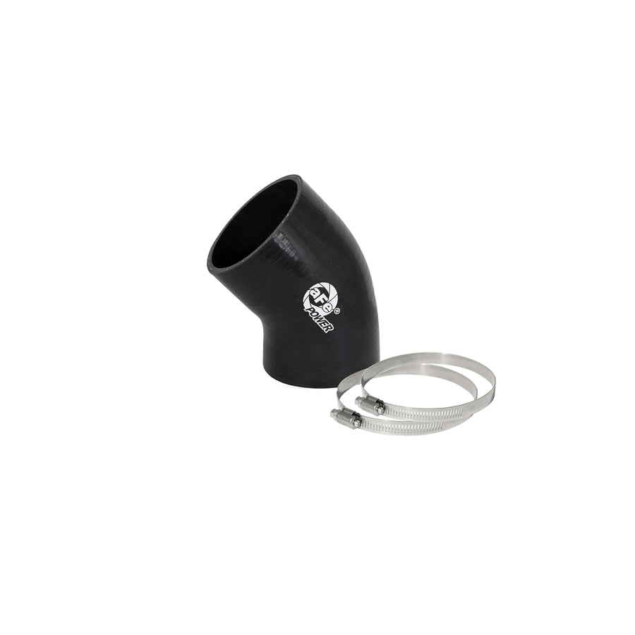 aFe 59-00075 (3 IN ID to 3-1/4 IN ID x 45 Deg.) Elbow Reducing Coupler - Black Replacement Coupling Kit