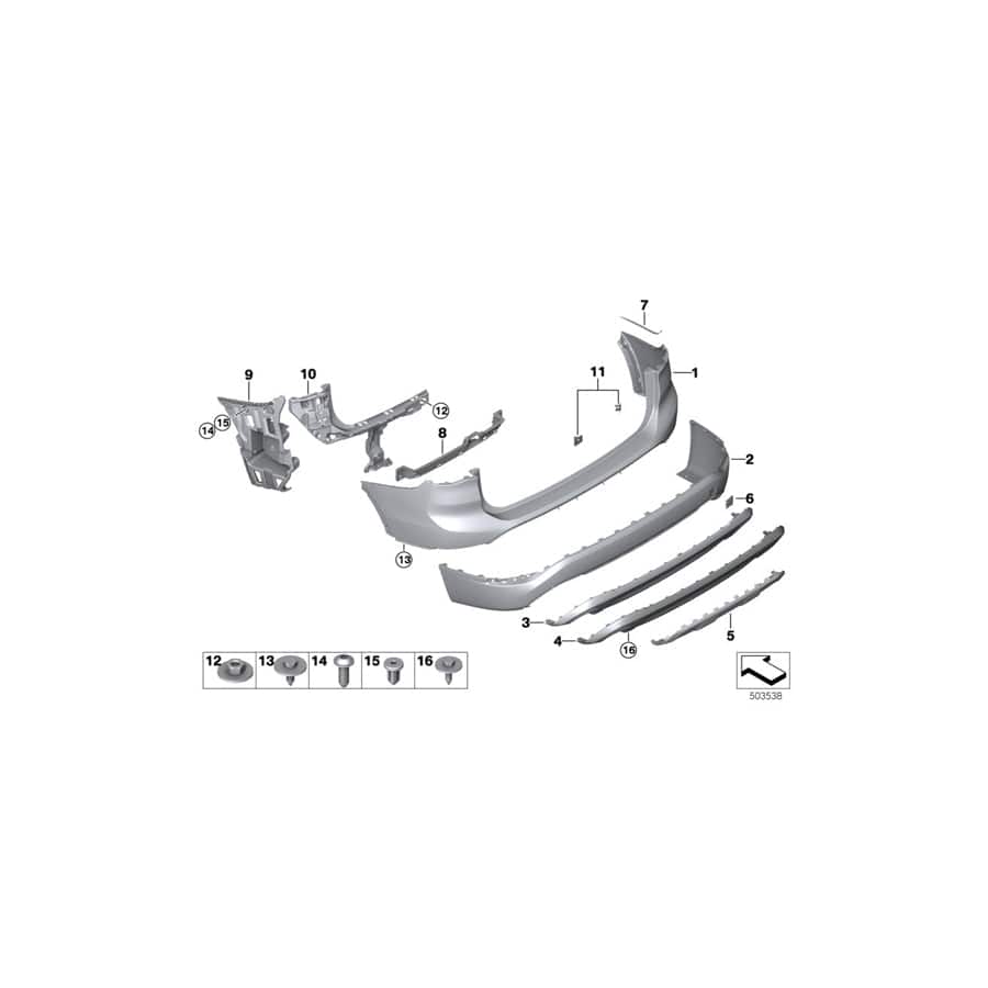 Genuine BMW 51127954259 F48 Cover Panel, Underride Guard, Rear SPORTLINE (Inc. X1)