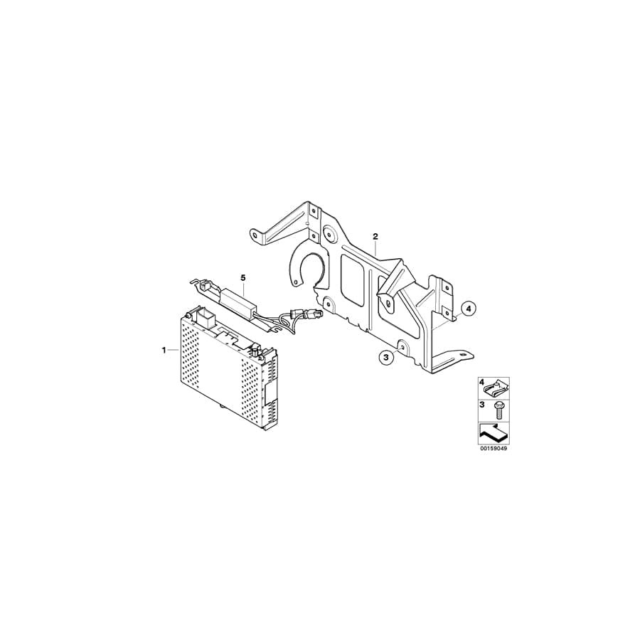 Genuine BMW 65156925444 E61 Bracket Iboc-Tuner (Inc. 535xi & 530xi)