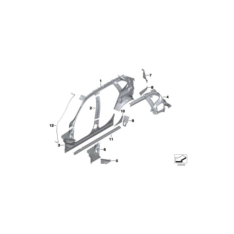 Genuine BMW 41212993066 E84 Wheelhouse Extension, Right (Inc. X1 16d, X1 25iX & X1 28i)