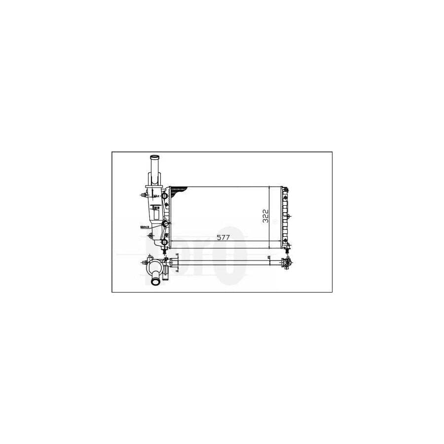 Abakus 0160170012 Engine Radiator for Fiat Punto