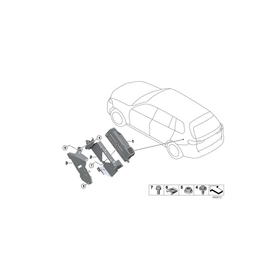 Genuine BMW 65156832603 G07 Bracket Ram / Tv / Lte (Inc. X7 50iX, X7 40iX & X7 M50dX)