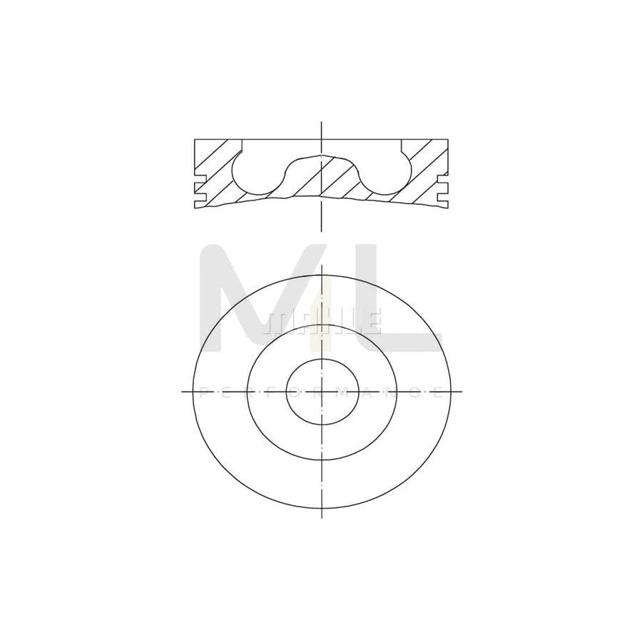 MAHLE ORIGINAL 015 80 01 Piston 90,16 mm, with cooling duct, with piston ring carrier | ML Performance Car Parts