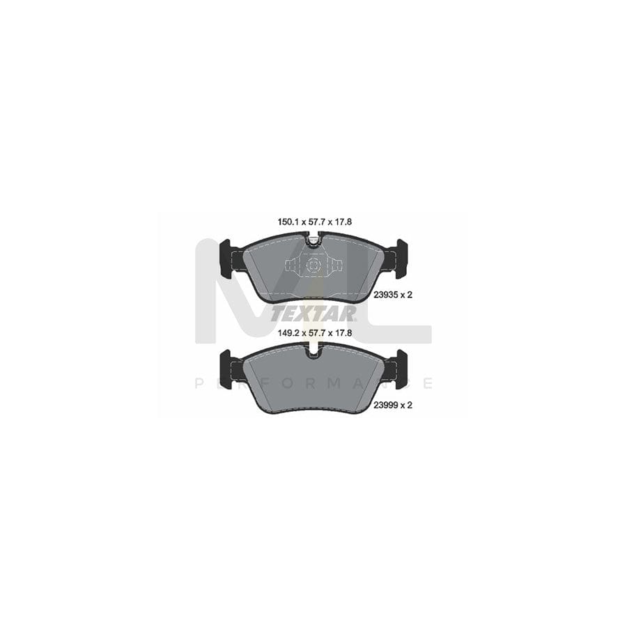 TEXTAR 2393501 Brake pad set prepared for wear indicator