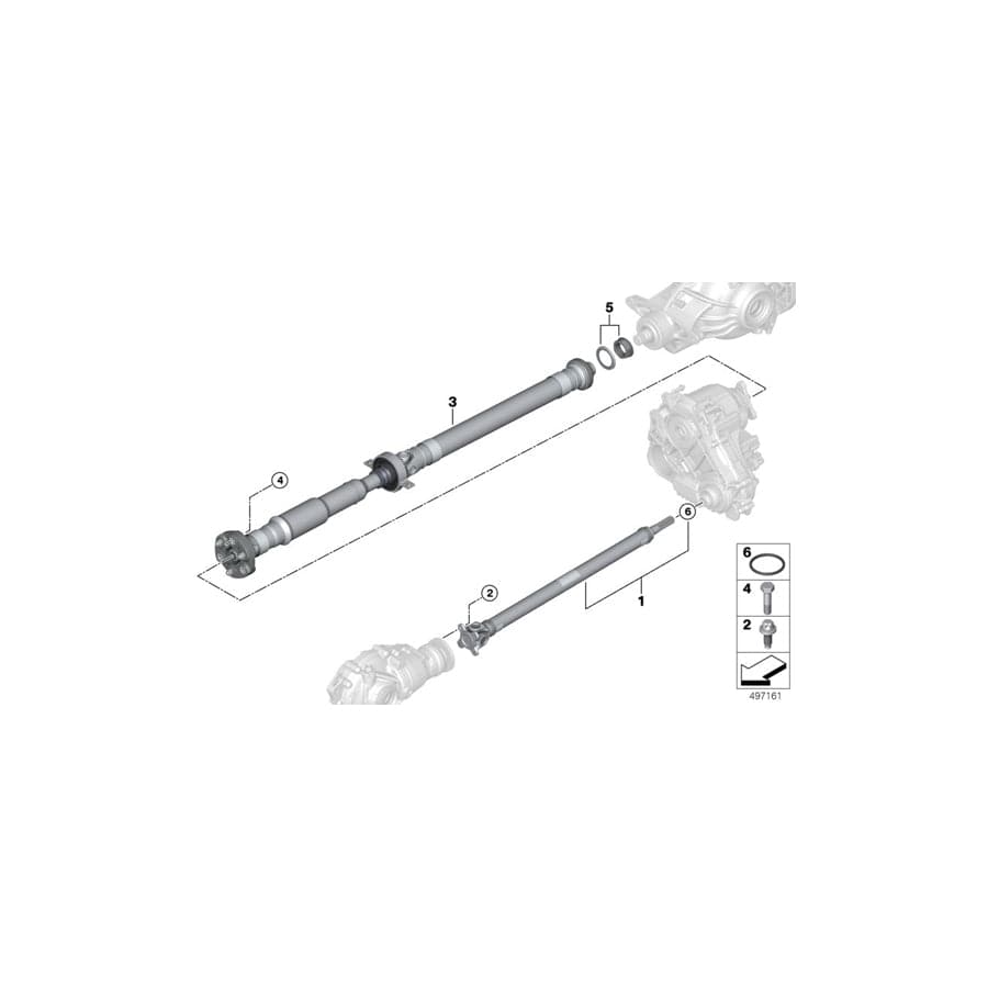 Genuine BMW 26107855835 Drive Shaft Assy Rear L=1343M (Inc. X3 M & X4 M)