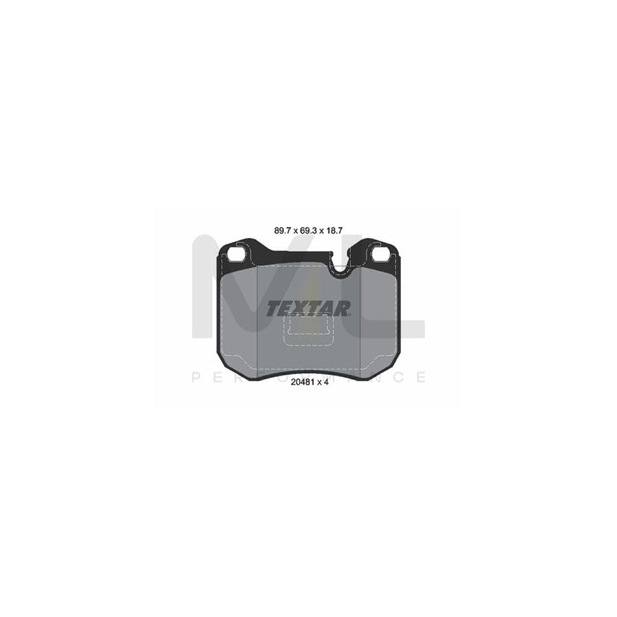 TEXTAR 2048102 Brake pad set prepared for wear indicator