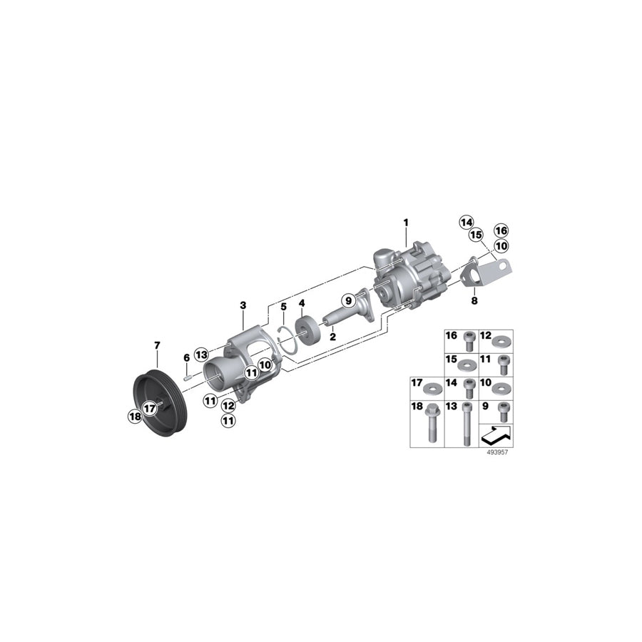 Genuine BMW 11418423192 Power Steering Pump (Inc. M6 GT3)