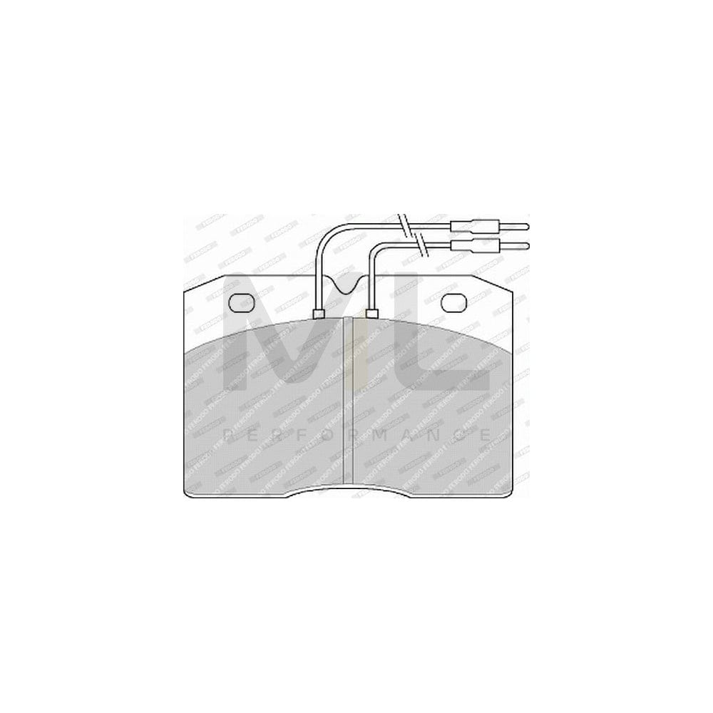 Ferodo Premier Eco Friction FVR377 Brake Pad Set Incl. Wear Warning Contact, Without Accessories
