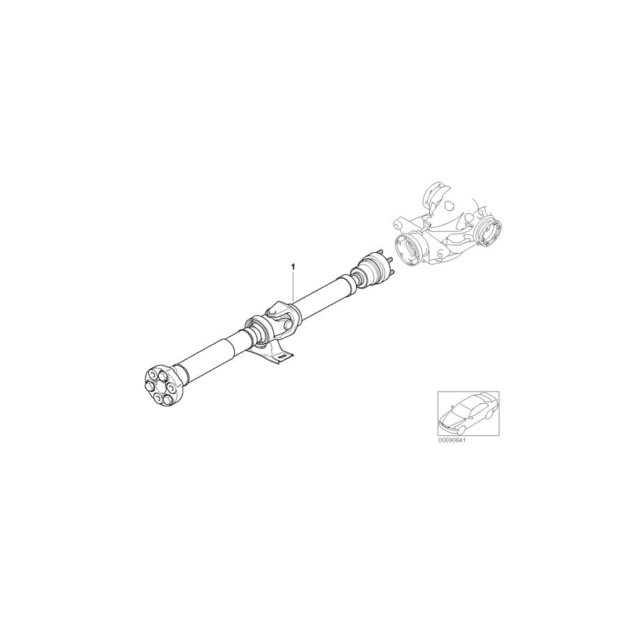 Genuine BMW 26107573577 E60 E61 Manual Drive Shaft Transmission L=1670mm (Inc. 520i, 525i & 530i)