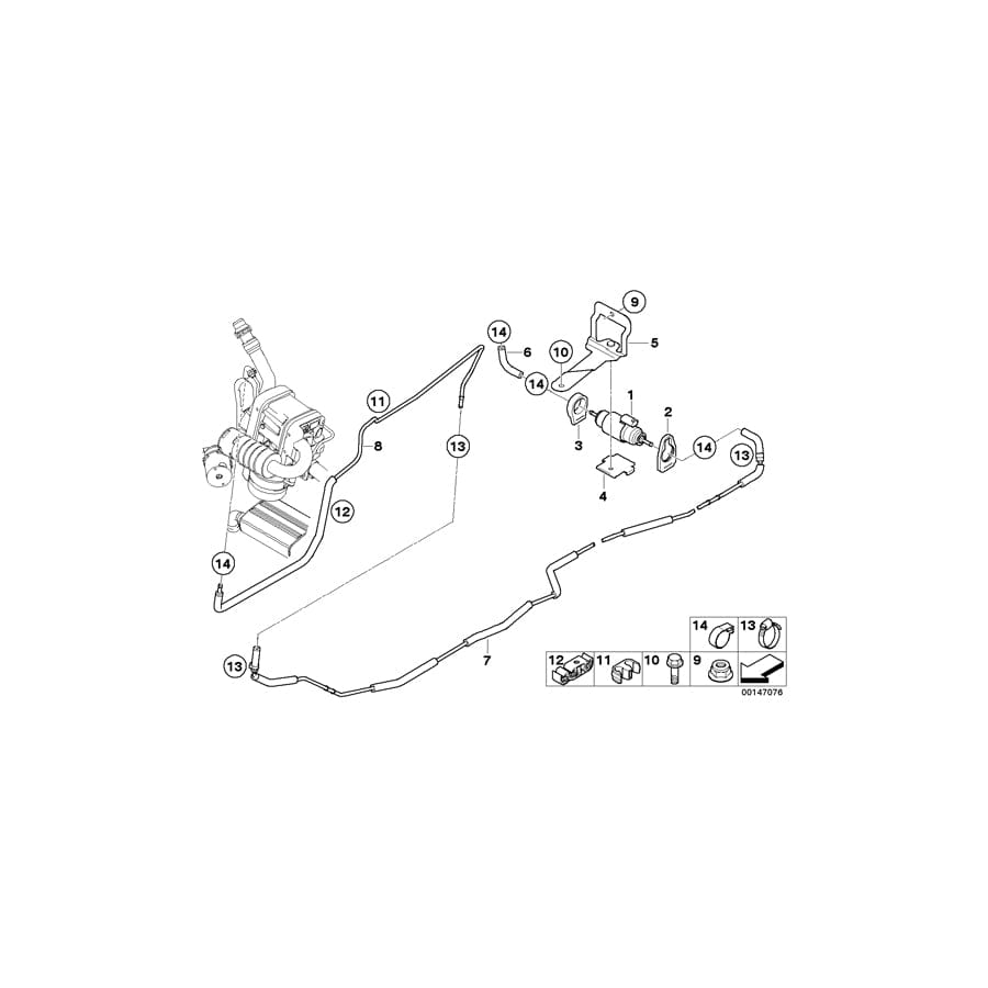 Genuine BMW 34306751993 E91 Brake Pipe Bracket (Inc. 330xd, Drophead & 330i)