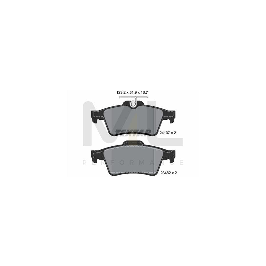 TEXTAR 2413781 Brake pad set epad, prepared for wear indicator