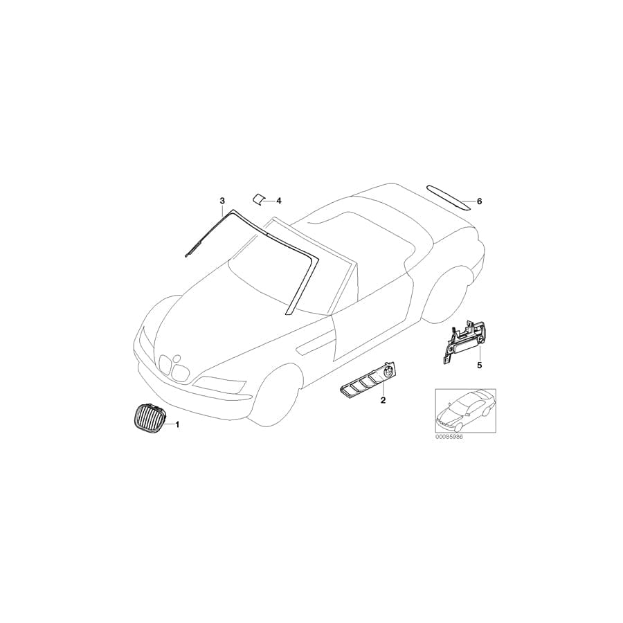 Genuine BMW 51218401630 E36 Catch With Key Code Right CHROM (Inc. Z3)