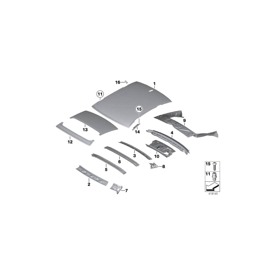 Genuine BMW 41217204441 F02 F01 F04 Connector, Rear Window Frame, Upper Left (Inc. ALPINA B7, ALPINA B7X & 740i)