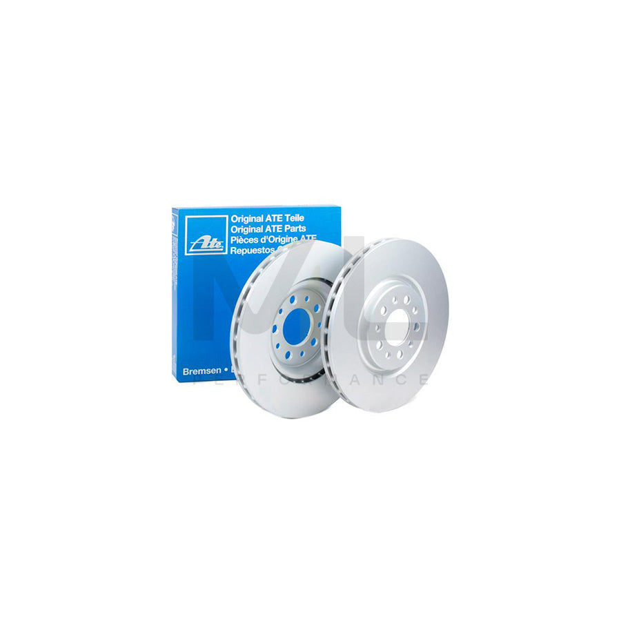ATE 24.0128-0191.1 Brake Disc Vented, Coated, with bolts/screws - 1 piece