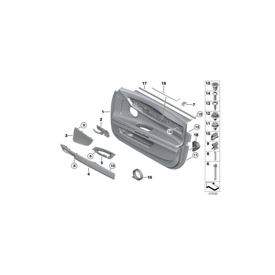 Genuine BMW 51419160831 F01 F02 Door Panel, Leather, Front Left SATTELBRAUN (Inc. 740i, 740d & 750LiX 4.4)