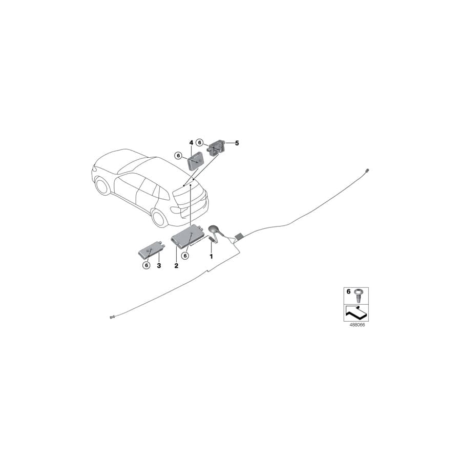 Genuine BMW 65206840264 G02 Aerial Amplifier Am/Fm1/Tv1/Tv3 Jpn (Inc. X4)