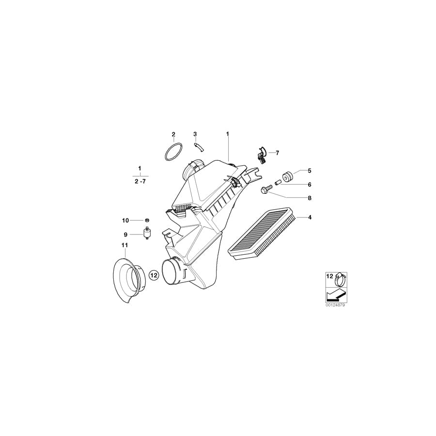 Genuine BMW 13711407998 E52 Intake Muffler Right (Inc. Z8)