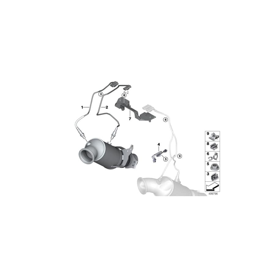 Genuine BMW 11788682740 RR11 RR31 G12 Bracket For Lambda Probe Cable (Inc. Phantom EWB, Cullinan & Cullinan Black Badge)
