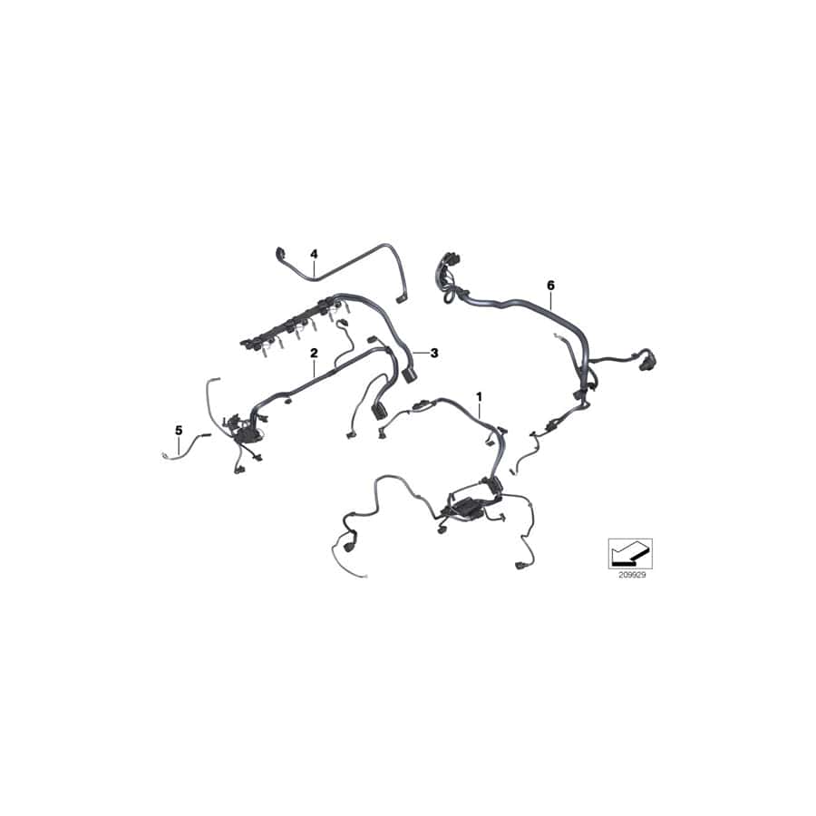 Genuine BMW 12517620554 F30 Wiring Harness, Eng. Sensoric Module 2 (Inc. 335i)