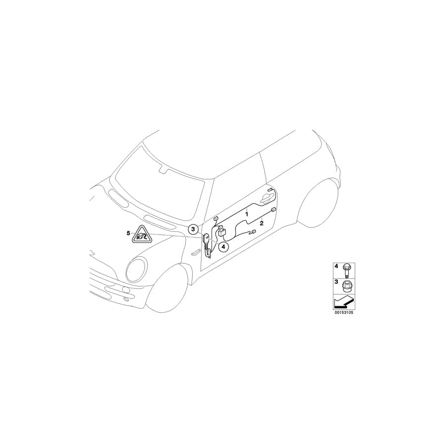 Genuine BMW 61129142408 R56 Wiring Set Hifi Passenger'S Side (Inc. Cooper d, Cooper D & Cooper S)