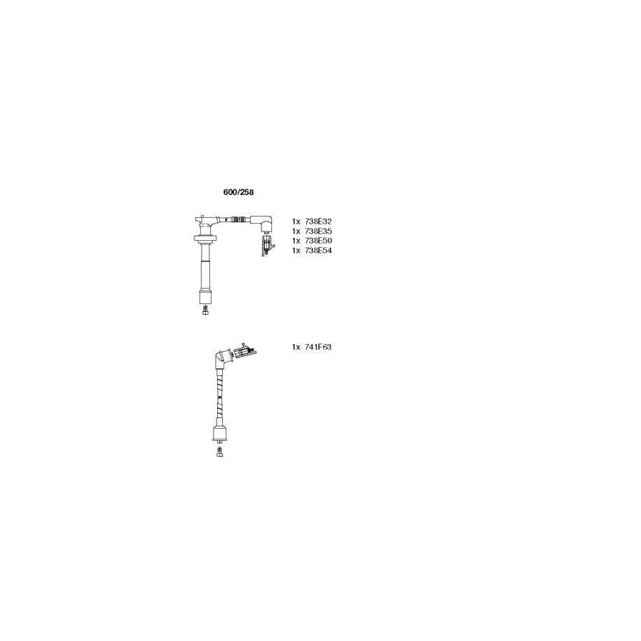 Bremi 600/258 Ignition Cable Kit for Nissan Serena