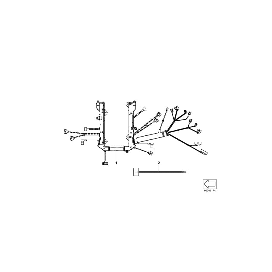 Genuine BMW 12517570407 E70 Engine Wiring Harness, Engine Module (Inc. X5 4.8i)