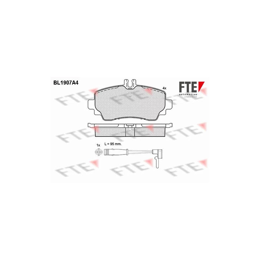 FTE Bl1907A4 Brake Pad Set Suitable for Mercedes-Benz Vaneo (W414)