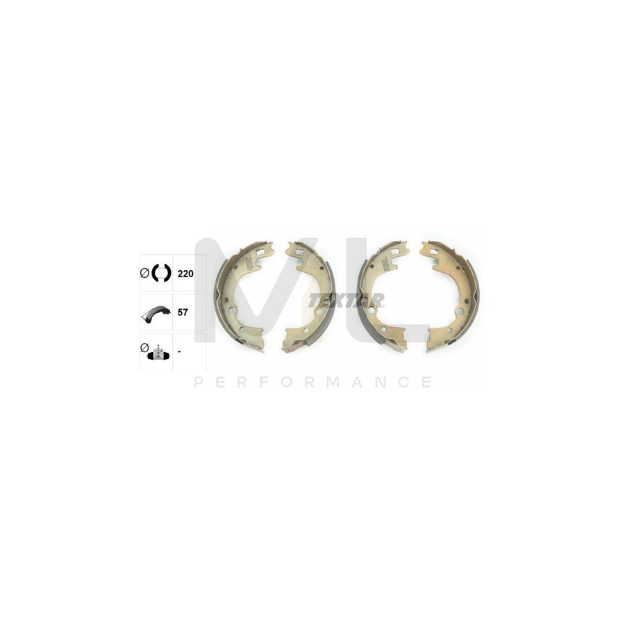 TEXTAR 91050200 Brake Shoe Set without handbrake lever