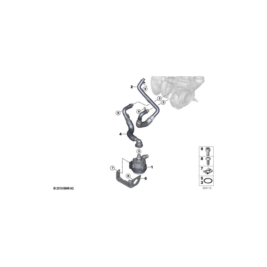 Genuine BMW 11518600437 Bracket Additional Water Pump (Inc. i8)