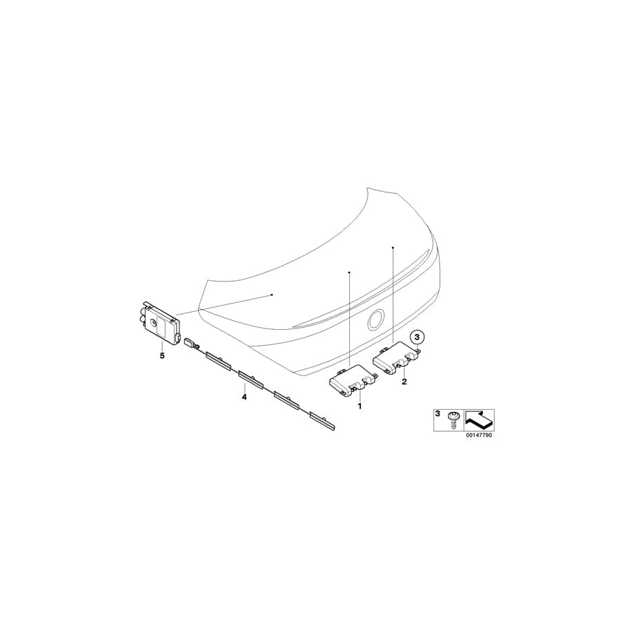 Genuine BMW 65209396828 E64 E63 F06 Multi-Band Antenna, Right (Inc. 635d, 650iX 4.0 & 650iX)