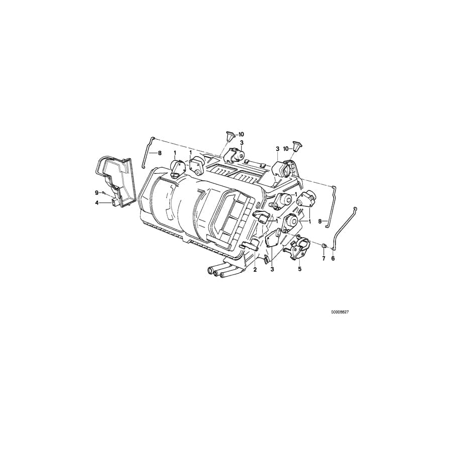 Genuine BMW 64111390834 E34 E32 Evaporator Cover (Inc. 518i, 735i & 730iL)
