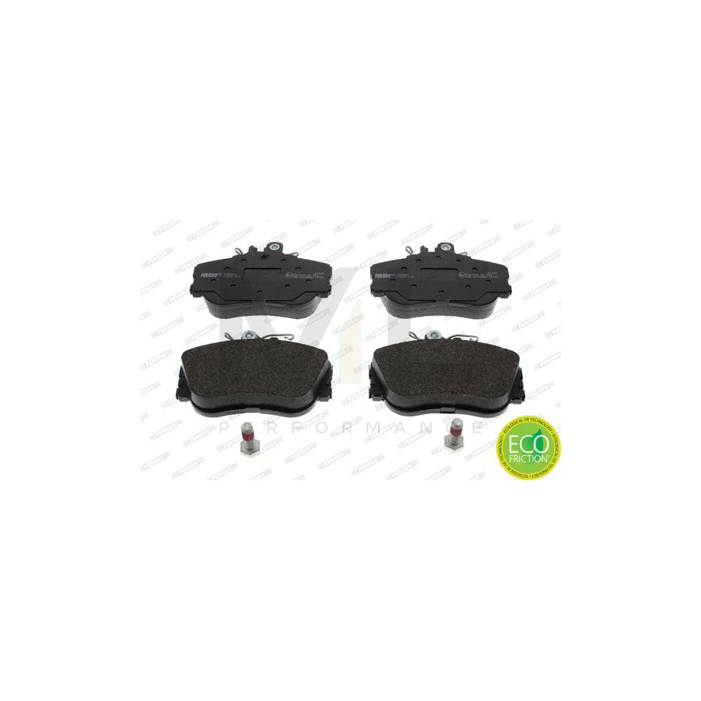 Ferodo Premier Eco Friction FDB854 Brake Pad Set Suitable for Mercedes-Benz C-Class Prepared for Wear Indicator, With Brake Caliper Screws, With Accessories