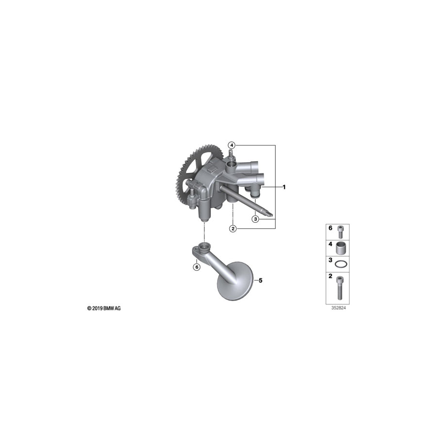 Genuine BMW 11418528888 Suction Pickup For Oil Pump (Inc. i3)